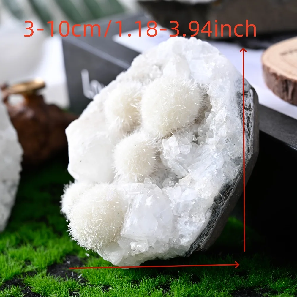 Elegant Apophyllite Hairball Cluster, Artificial Decorative Item for Home, Holiday Gift, Crystal Presents for Parents, Ornaments