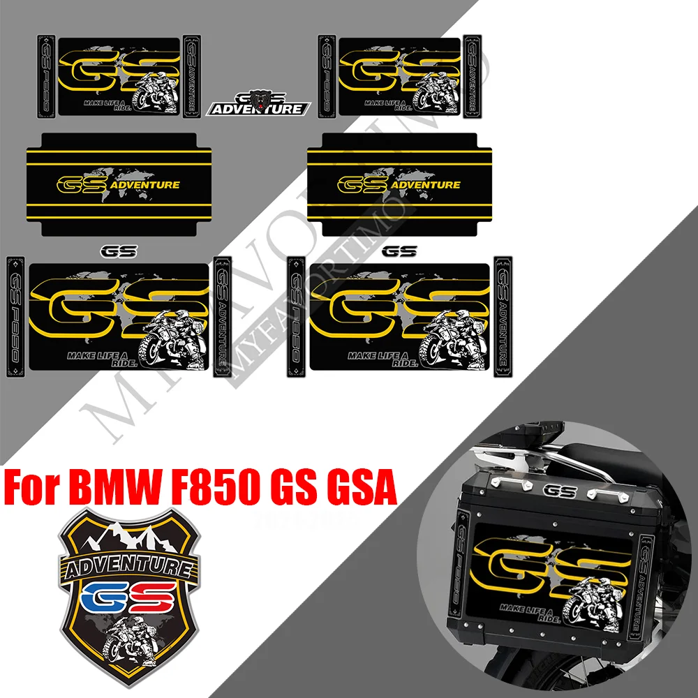 

For BMW F850GS F850 GS GSA Topcase Trunk Luggage Aluminium Adventure Side box Stickers Tuck box Decal