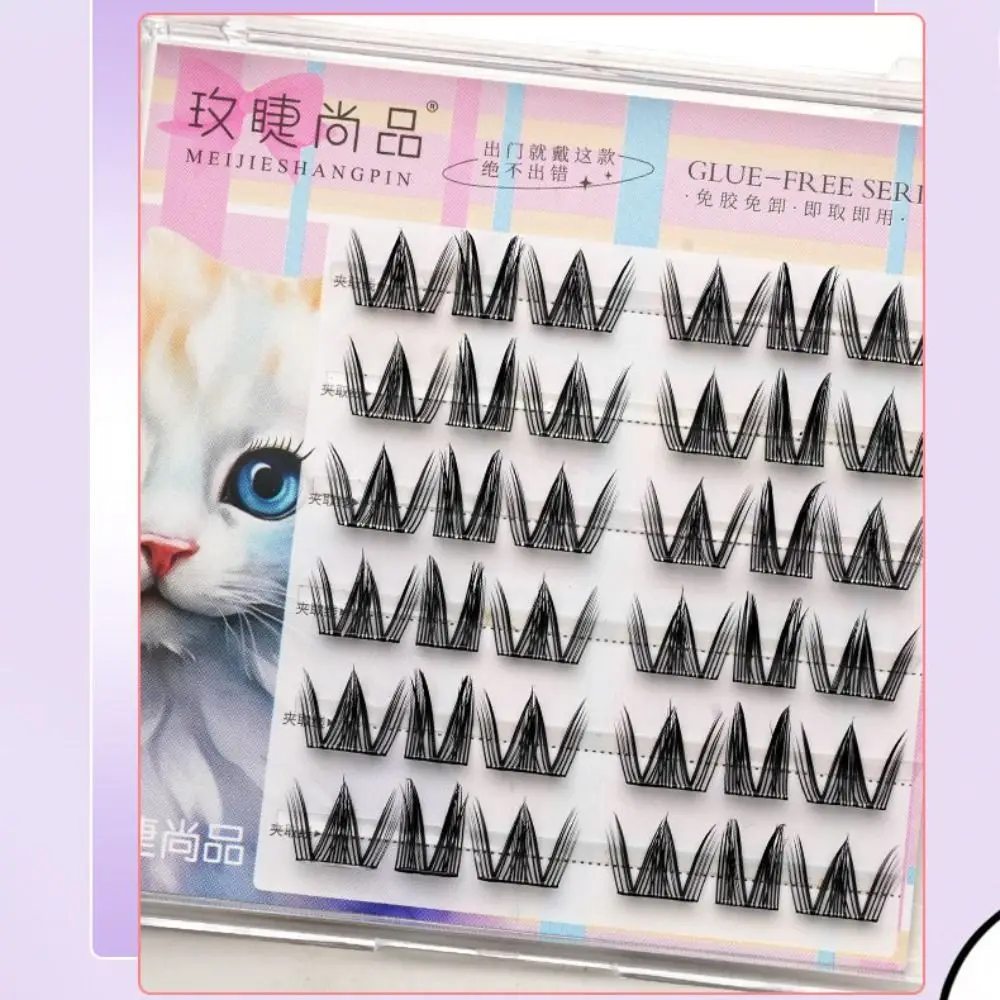 เกาหลีสไตล์ 5D กาวฟรีขนตาปลอม DIY แต่งหน้า Self-กาวขนตาปลอมนุ่ม Resuable Eyelashes EXTENSION Make Up