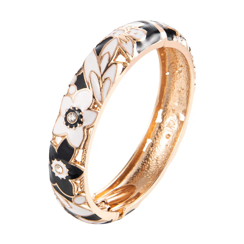 Armreif für Frauen, doppeltes Emaille-Armreif-Set, Cloisonné-Damenschmuck-Accessoires, indischer Stil, Dubai, trendiges Metallarmband zur Hand