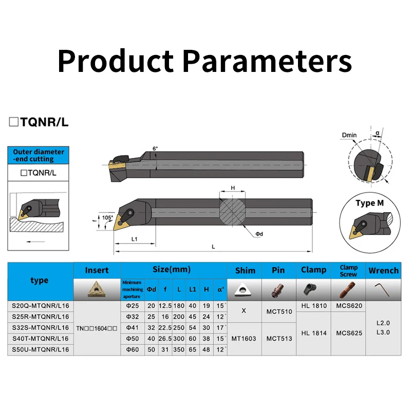 1 шт. S16Q-MTQNR16 S20R-MTQNR16 S25S-MTQNR16 держатель внутреннего токарного инструмента карбидная вставка резцы токарные инструменты TNMG для
