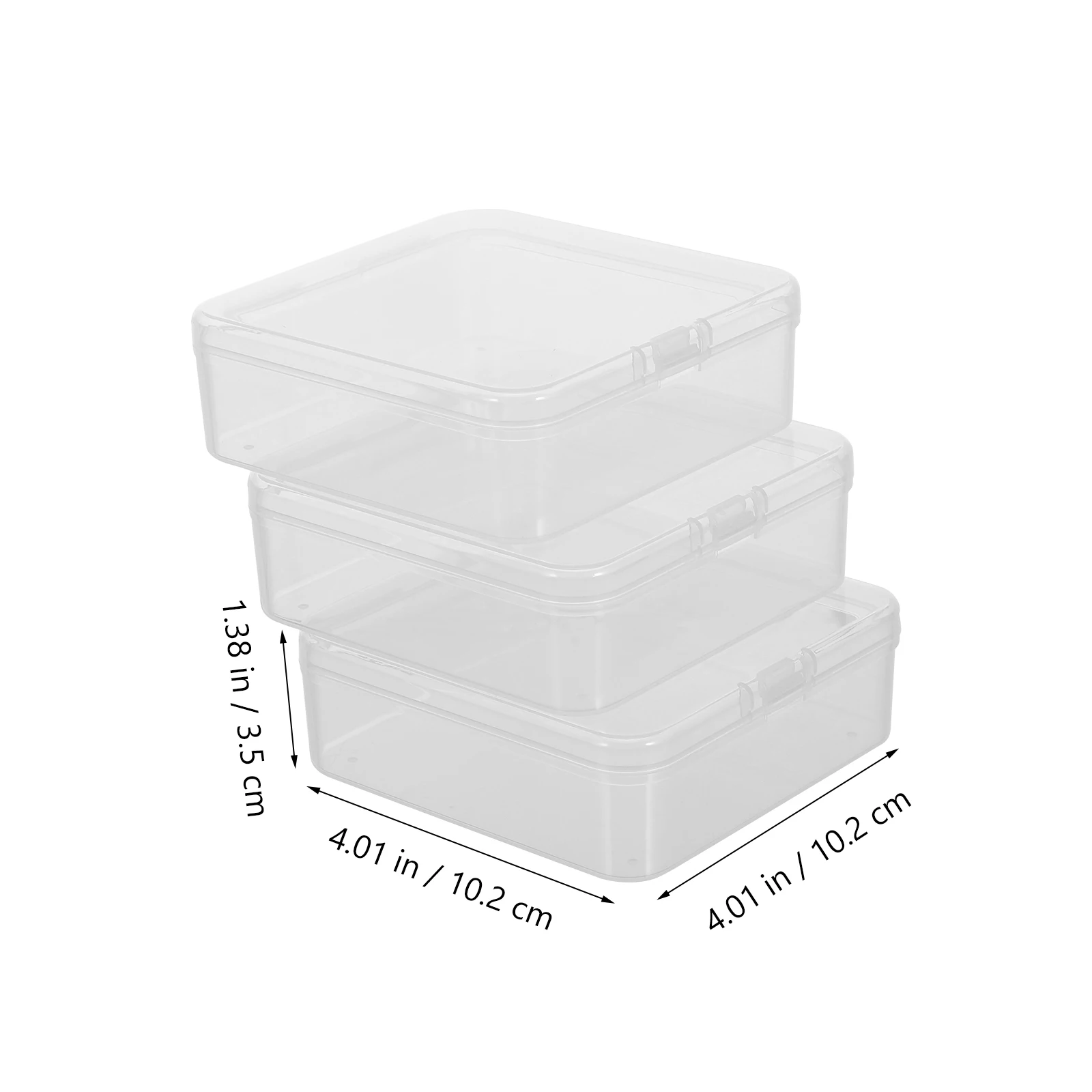 

3 pcs Plastic Storage Boxes Large Capacity Multi-Functional Organizer Portable Jewelry Cases Space-Saving