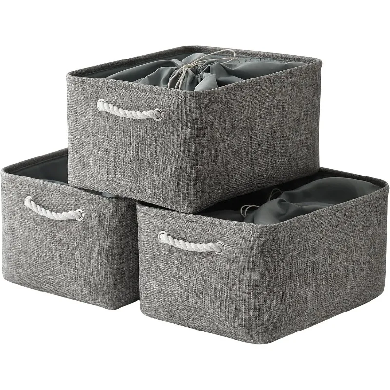 

Fabric Storage Bins Baskets for Organizing, Large Sturdy Storage Basket W/Handles, Decorative Foldable Storage Baske