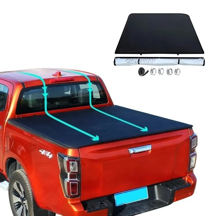 

Truck Roll-Up Tonneau Cover Retractable Soft Bed Cover Frontier Isuzu D40 Nacara NP300 Pickup Models