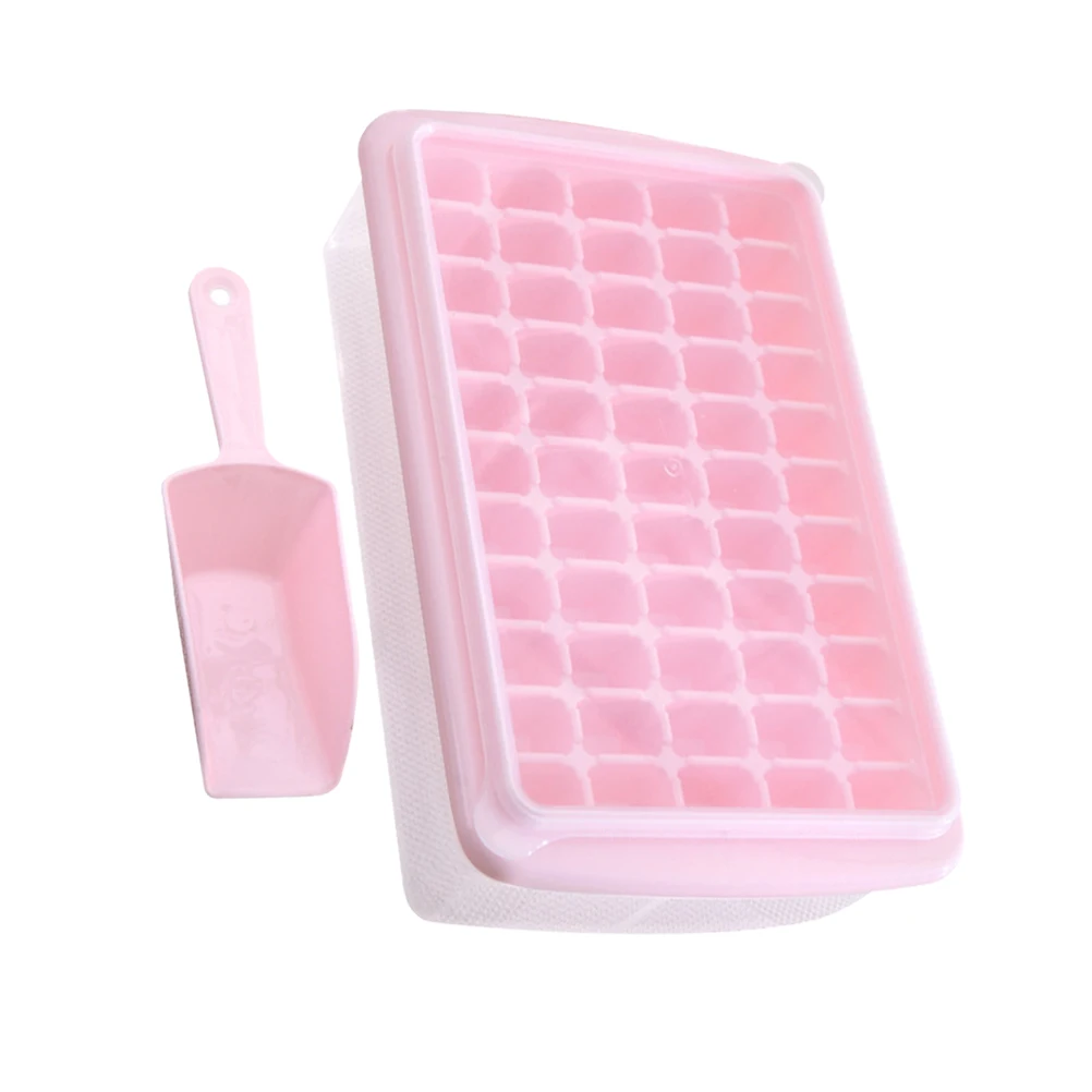 

Plastic Ice Cube Tray Mold 55 Grids Slow Melting Elegant Kitchen Ice Maker Fresh Box Non Spill Freezing Easy Cleaning
