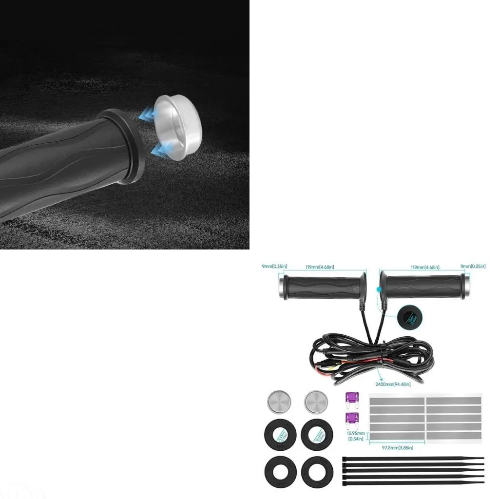 

G7NA Electric Heated Handlebar Grips for Motorcycle 5 Gear Temperature Control Grips