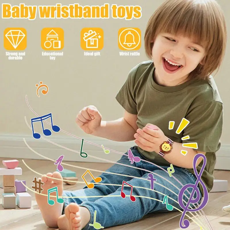 Baby Wrist Rattles Plush Soft Baby Animal Wristband Toys Funny Foot Rattles Toy Educational Baby Arm Hand Bracelet Rattle 0-3