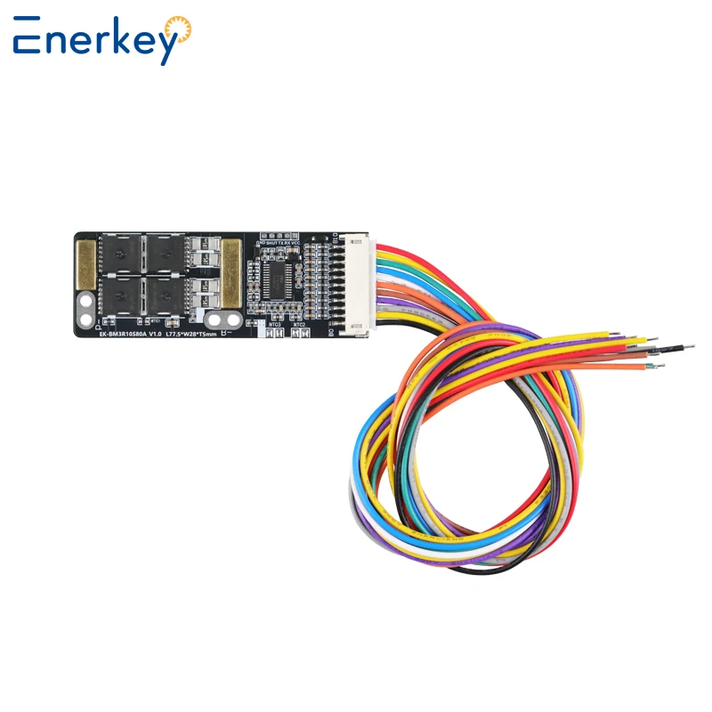 Enerkey 3S 4S 12V 80A 9S 10S 36V Li-ion BMS z NTC 5S 6S 7S 24V do akumulatorów 3.7V 18650 3.2V Lifepo4 8S 24V BMS do e-bike'ów — zdjęcie produktu 5