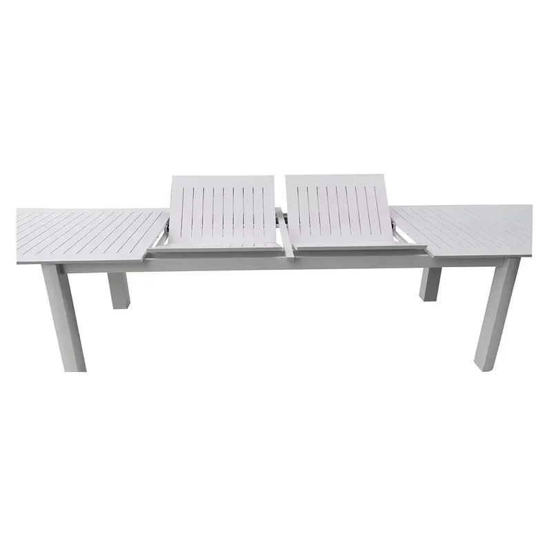 CUSTOM MODERN OUTDOOR ALUMINUM EXTENSION TABLE FOR HOME RESTAURANT OR GARDEN USE