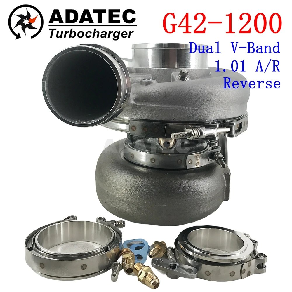 G42-1200 Dual V-Band  1.01 A/R Reverse Turbocharger 860778-5004S6 470-1200HP 2.0L-7.0L GTX-Series Dual Ceramic Ball Bearing
