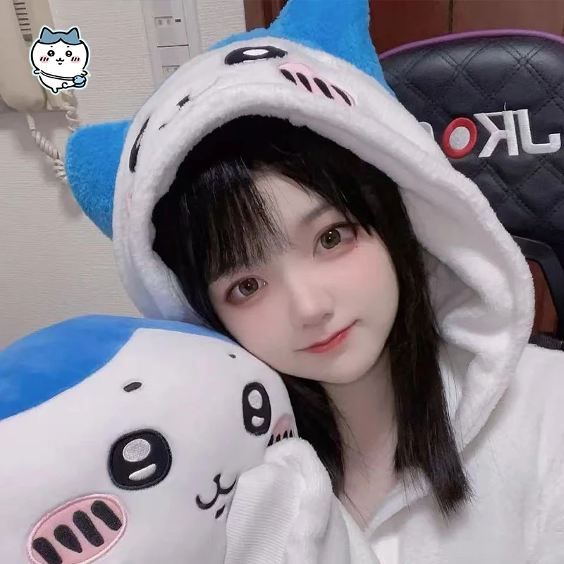 

Chiikawa Usagi коралловая бархатная пижама с капюшоном для девочек с героями мультфильмов Y2K Kawaii Hachiware женская бархатная домашняя одежда осень-зима теплая
