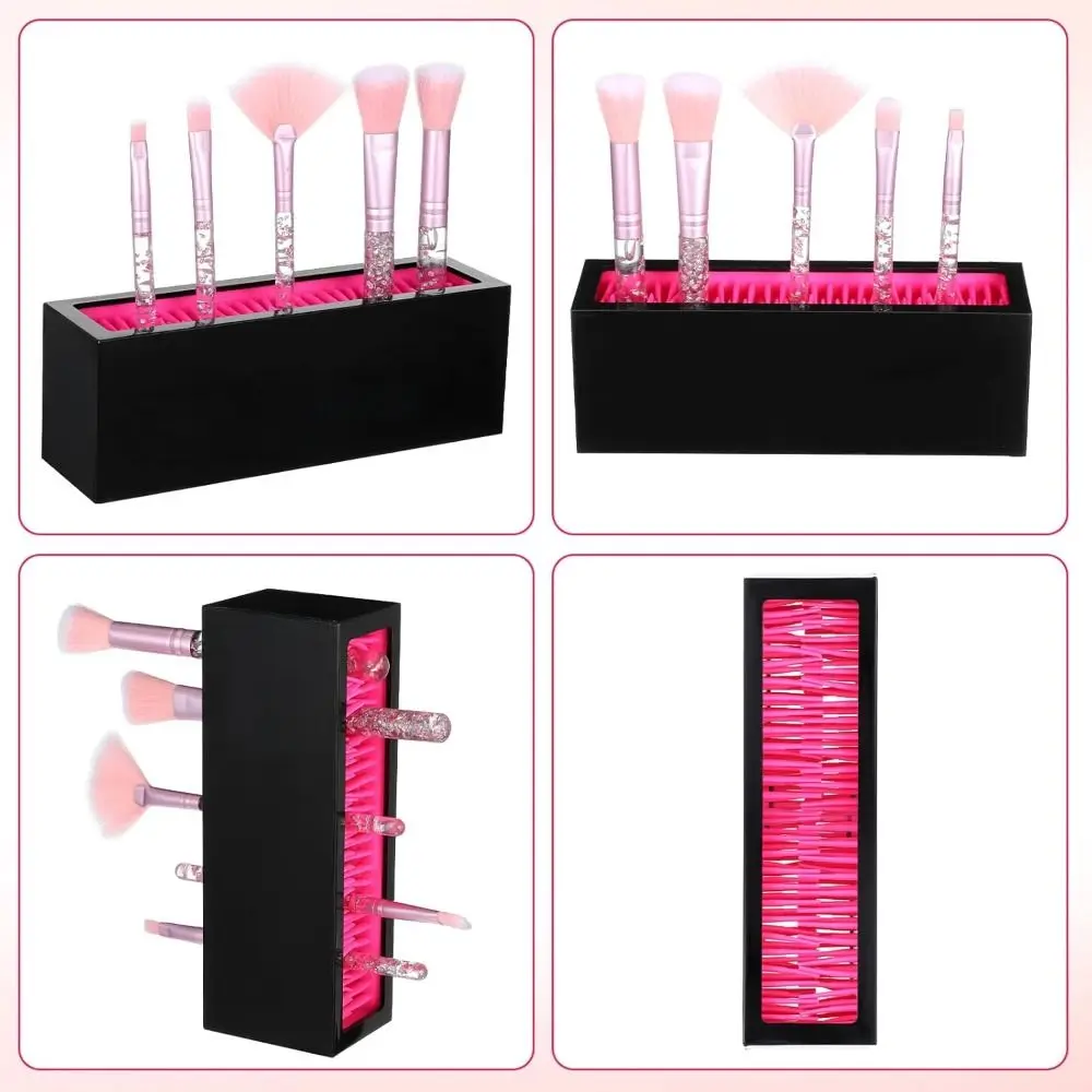 Porte-brosse de maquillage créatif, Compact et robuste, support de séchage de brosse cosmétique, antidérapant, grande capacité, étagère de séchage de brosse à dents