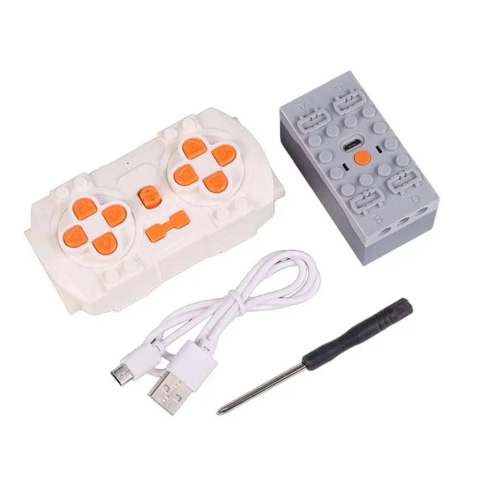 ชุดควบคุมระยะไกลแบบตั้งโปรแกรมได้ระดับมืออาชีพ ชุดบล็อกตัวต่อควบคุมอัจฉริยะแบบชาร์จไฟได้ กล่องแบตเตอรี่ สำหรับงาน DIY