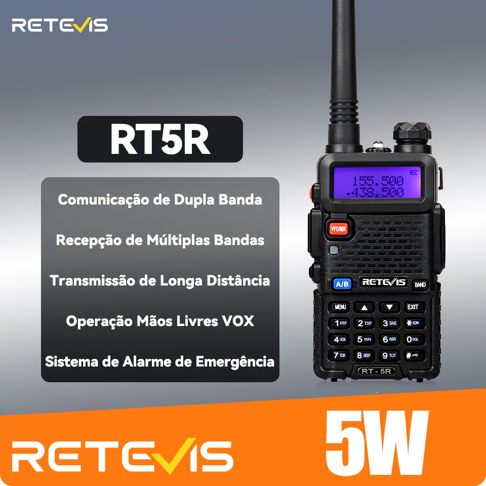 retevis-rt5r-トランシーバー-5-ワット長距離通信ラジオ-uhf-vhf-アマチュア無線局アマチュア無線-vox-fm-ptt-キャンプ用