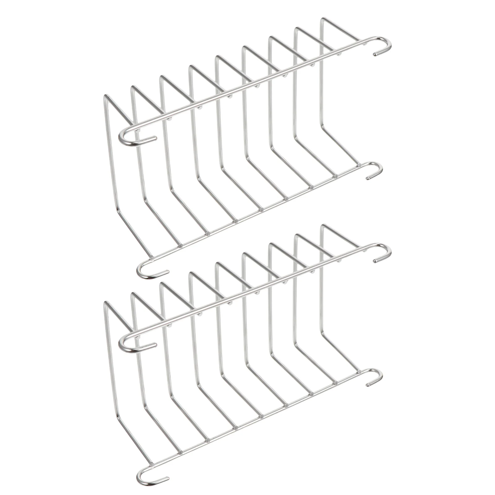 

2 Pcs Basket Stainless Steel Drain Rack Grilling Oven Toast Holder Miss Air Fryer