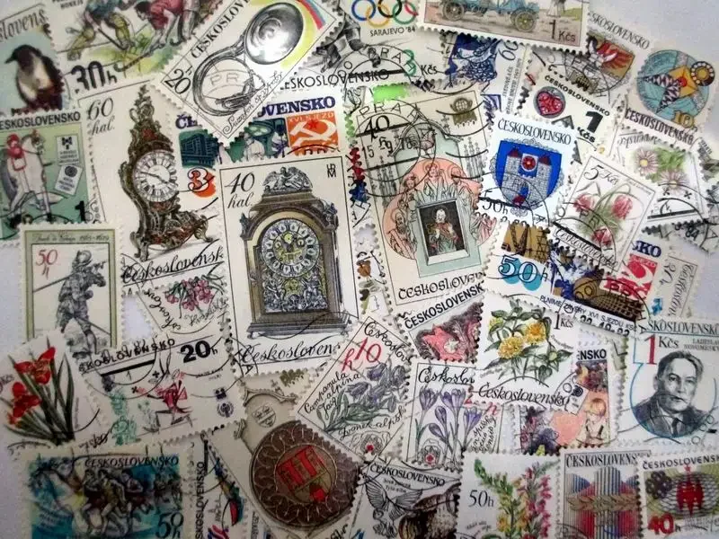 50Pcs/Lot Czechoslovakia Stamp Topic All Different NO Repeat Postage Stamps with Post Mark for Collecting