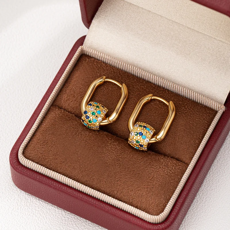 

Elegant Vintage Colorful Rhinestones Fashion Dangle Earrings for Women