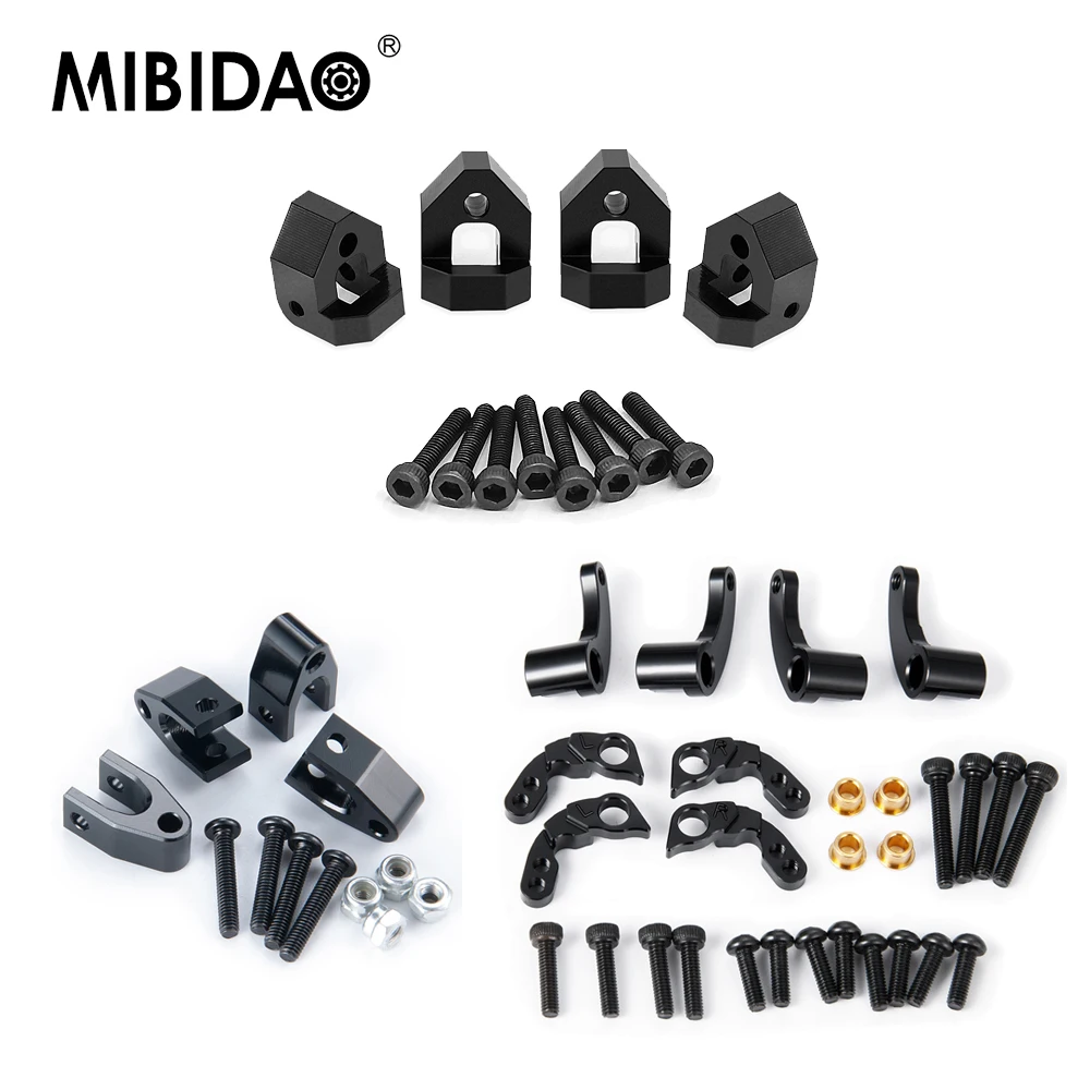 MIBIDAO Aluminum Alloy Front & Rear Shock Towers Mount for TRX-4M Bronco Defender 1/18 RC Crawler Car Upgrade Parts Accessories