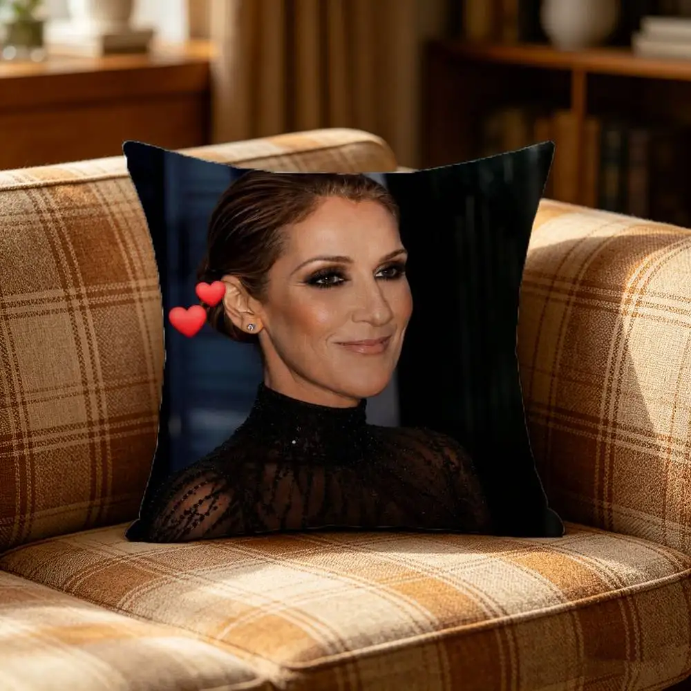 C-C-Celine D-Dion-Canada-Singer Pillow Case Cushion Cover Throw Pillow Case For Car Sofa