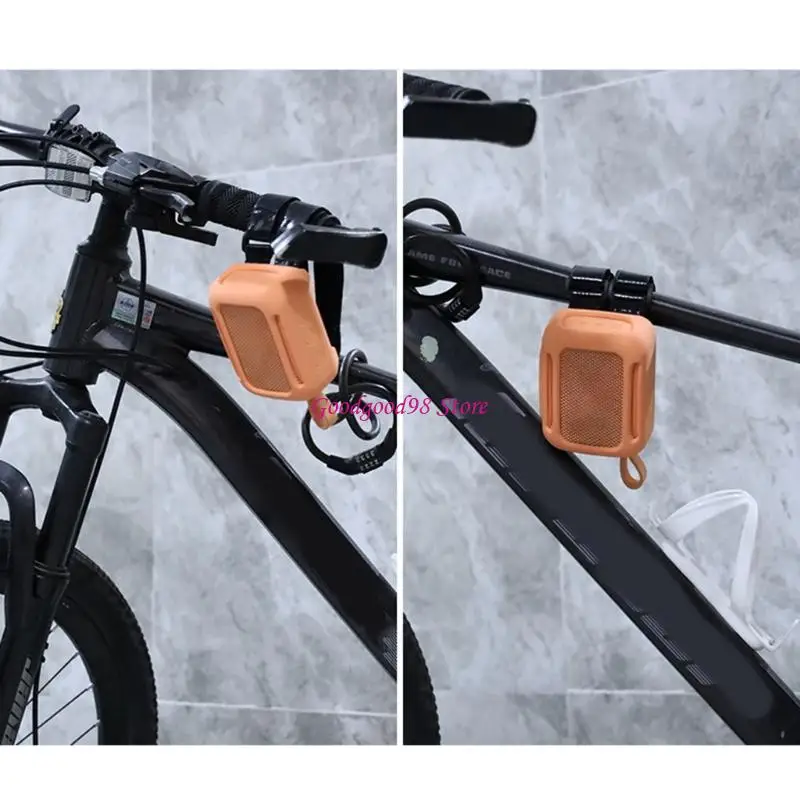 Open Frame Speaker Silicone Case with 2 Mounting Bands and Carabiner for Bike Bar and Gear Clip Daily Carry