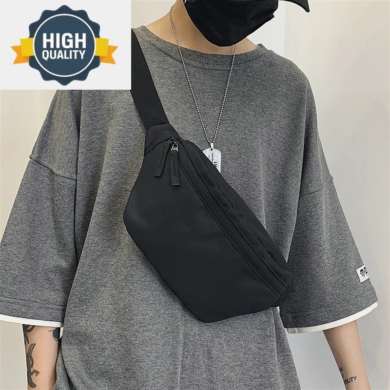 Bolso de pecho informal para hombre, bandolera de hombro que combina con todo, Color sólido, a la moda, sencillo, para deporte al aire libre, novedad de 2023