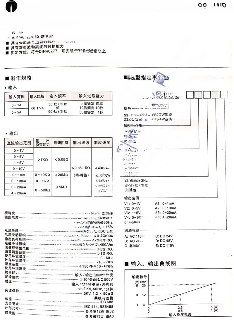 S3-AND-3 S3-AND-3A Ac Negative Sequence Current Transducer Converter Three-Phase