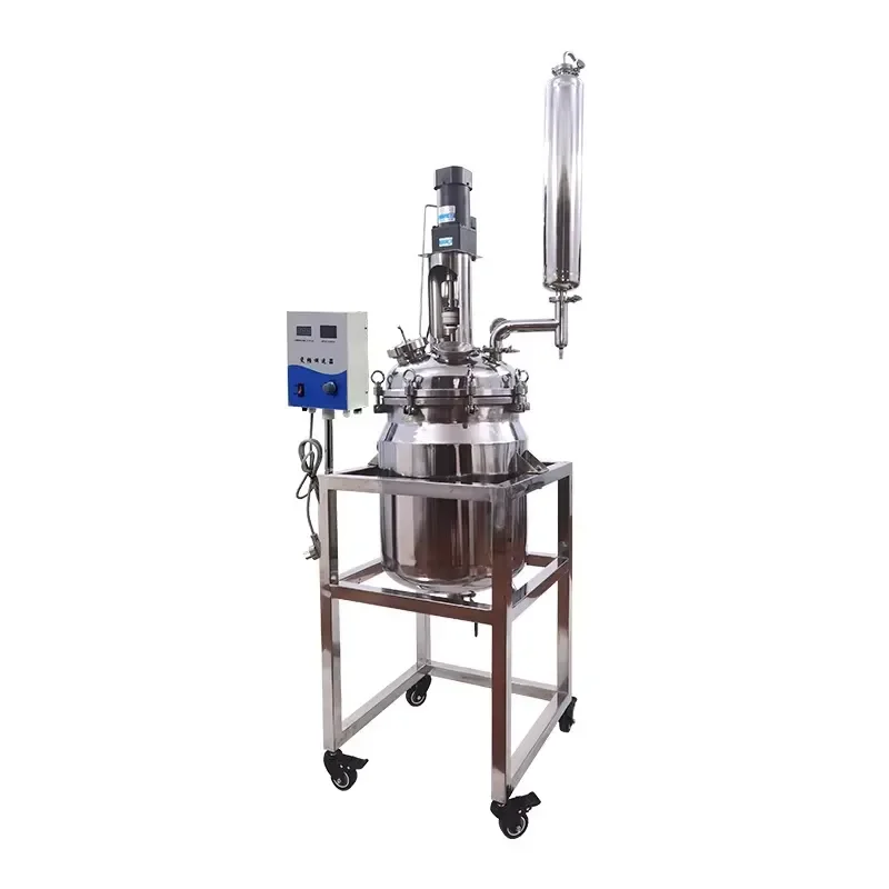i Large 50L Industrial Jacketed Stainless Steel Reactor Lab-Scale Bioreactor with Core Pressure Vessel Pump Motor Components