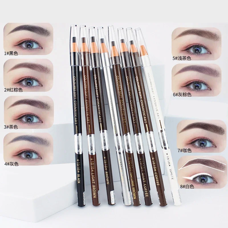 1818 Waterproof Eyebrow Pencil Microblading Permanent Makeup Dermatograph Pencil Peel Off Pull Roll Paper Eyebrow Pencil Set