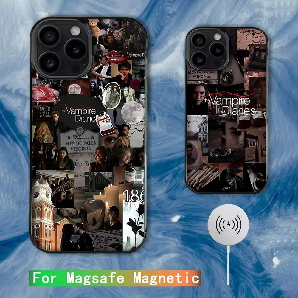 

V-Vampire Diaries Phone Case For iPhone 16e,16,15,14,13,12,11,Plus,Pro,Max,Mini Magsafe Magnetic Wireless Charging