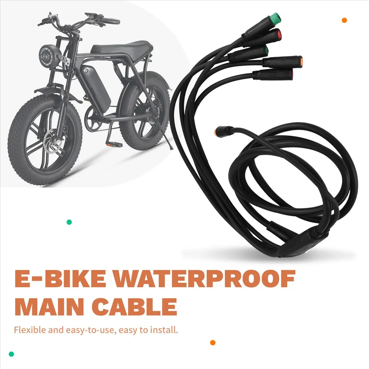AliExpress NONE [ABPO] Waterproof Main Cable for OUXI V8 Fat E-Bike