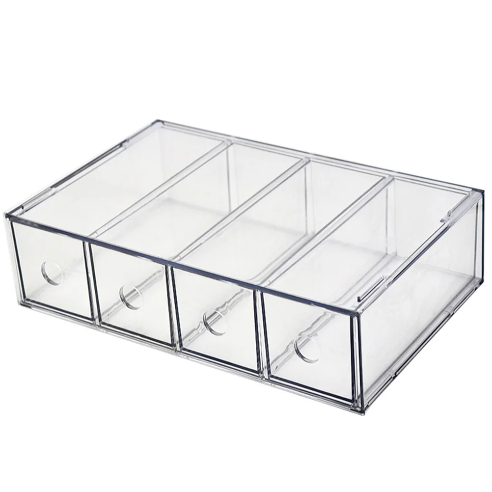 

Storage Drawers Corner Makeup Organizer 4 Compartment Box Practical Container Organizers And