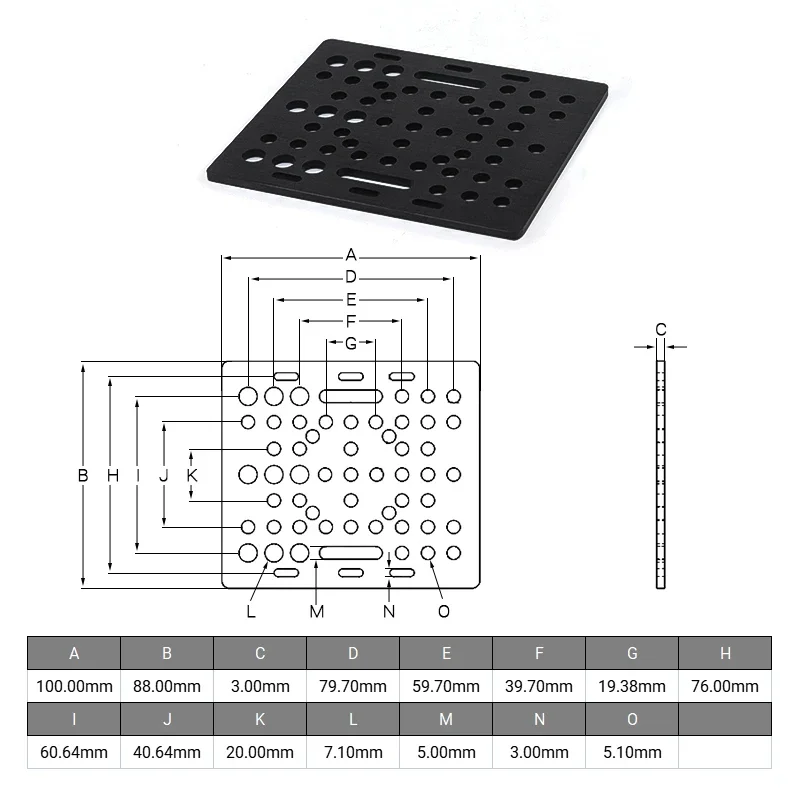 V-Slot Gantry Plate 100mm Aluminum Plate Precise CNC Machining Plate for CNC Router Machine 3D Printer Parts aluminum profile