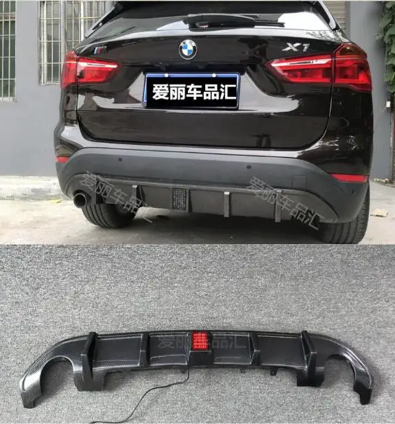 

For BMW F48 F49 X1 2016 2017 2018 2019 2020 Real Forged Carbon Fiber Rear Bumper Trunk Diffuser Spoiler