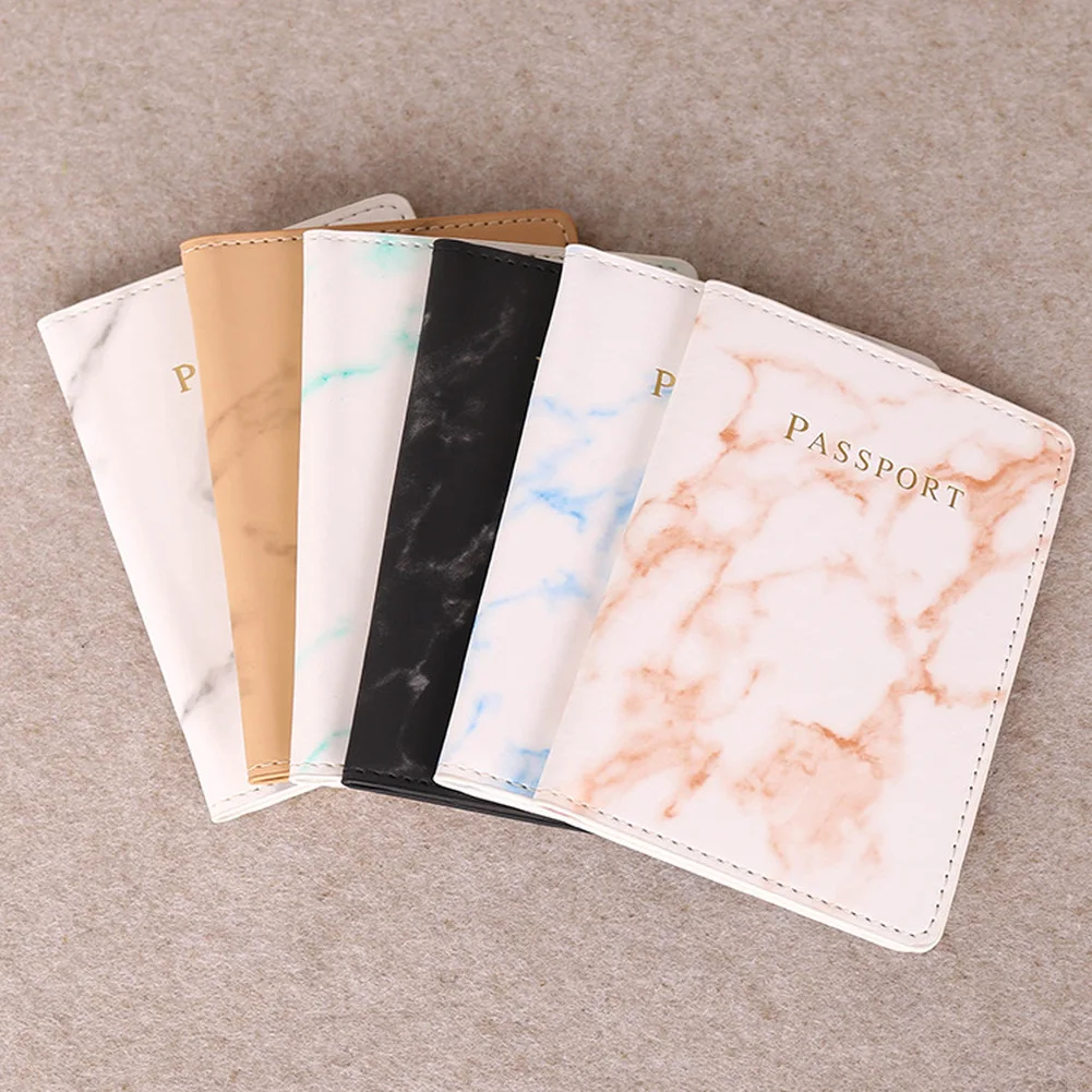 Thời Trang Nam Nữ Da Hộ Chiếu Passport Cover Da Pu Đá Cẩm Thạch Du Lịch Phong Cách Loại THẺ HỘ CHIẾU Gói Tin Ví Ví Túi Túi