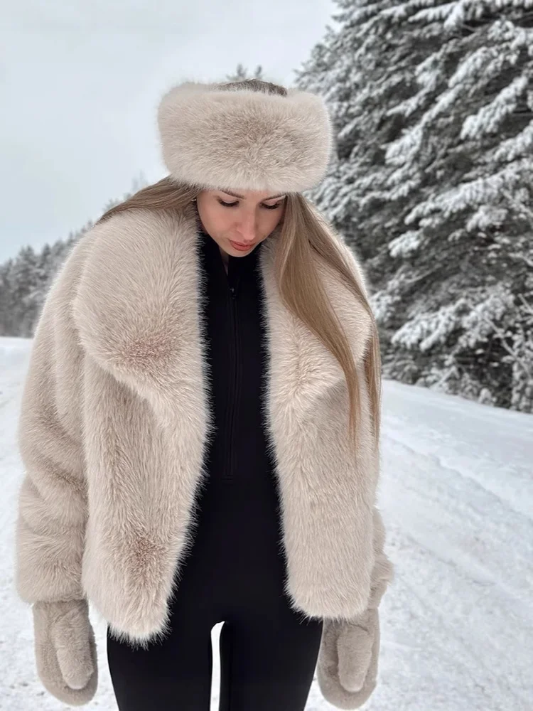 أوروبا أمريكا الشتاء الدفء معطف الفرو الاصطناعي طوق لينة لطيف أنيقة موضة رائعة حفلة ركاب الترفيه سترة