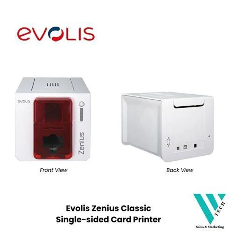 Original Evolis Zenius Single-sided Plastic pvc id Card Printer Machine Printing Machine Sublimation Color Ribbon Access Badge