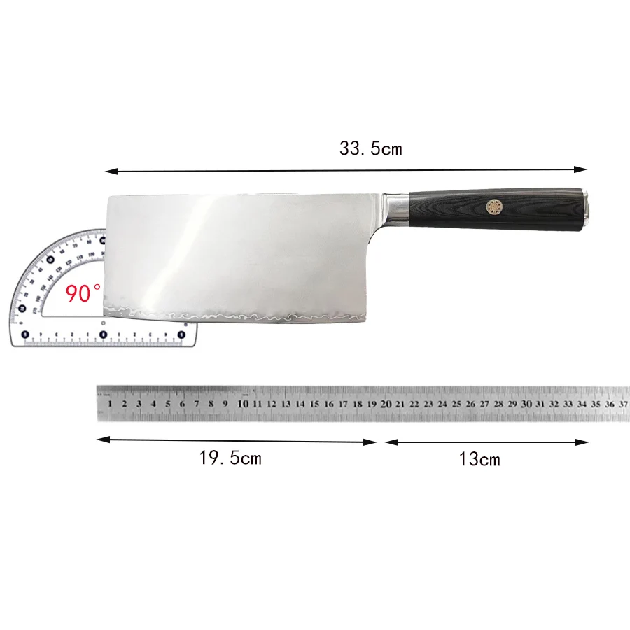 7.7 Inch Chopper Knife SKD-11 Blade 3-layers Clad Steel G10 Handle Slicing Cleaver Handmade Kitchen Knife Meat And Poultry Tools