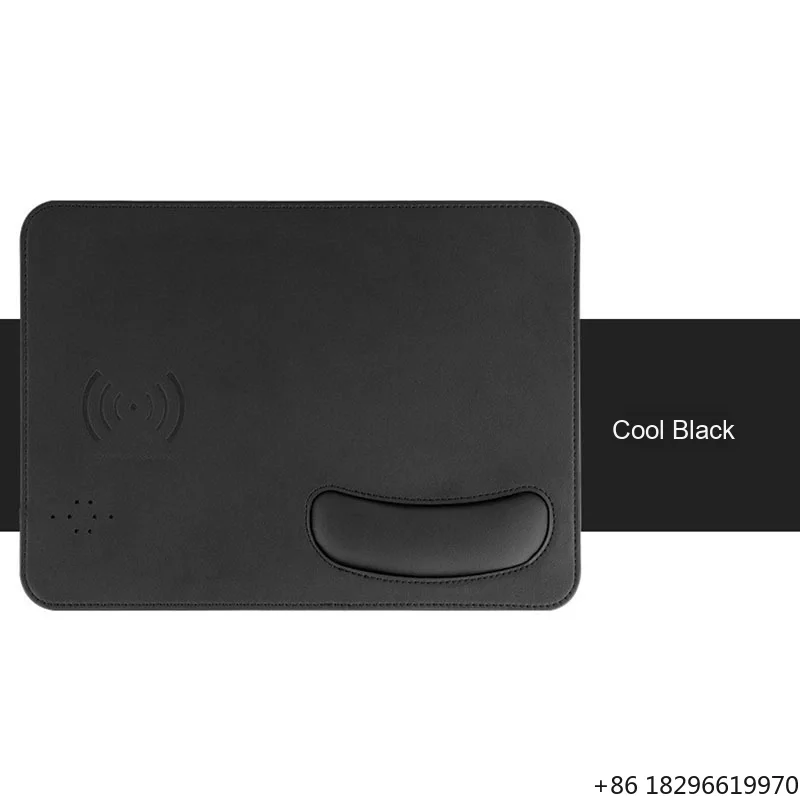 Factory Wholesale New Leather Wireless Charging Mouse Pad with Wrist Guard Cartoon Style in Stock Gift Promotion