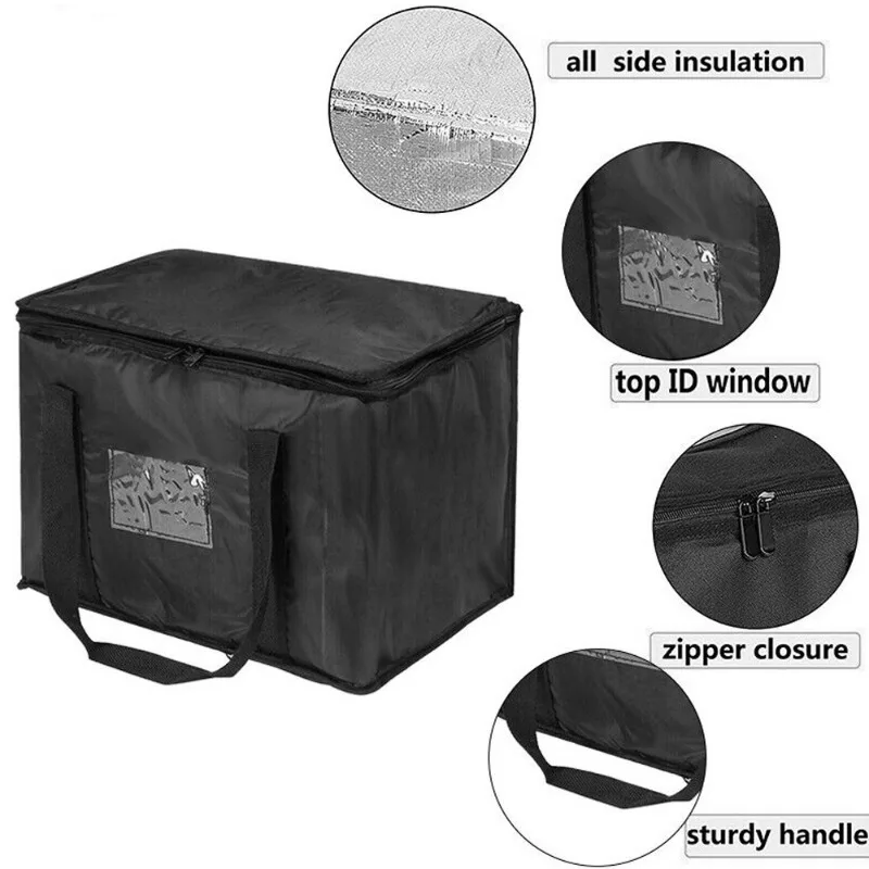 16L/28L/50L/70L Insulated Car Portable Lunch Cooler Folding Insulated Picnic Ice Bag Zipper Picnic Camping Tin Foil Food Bag