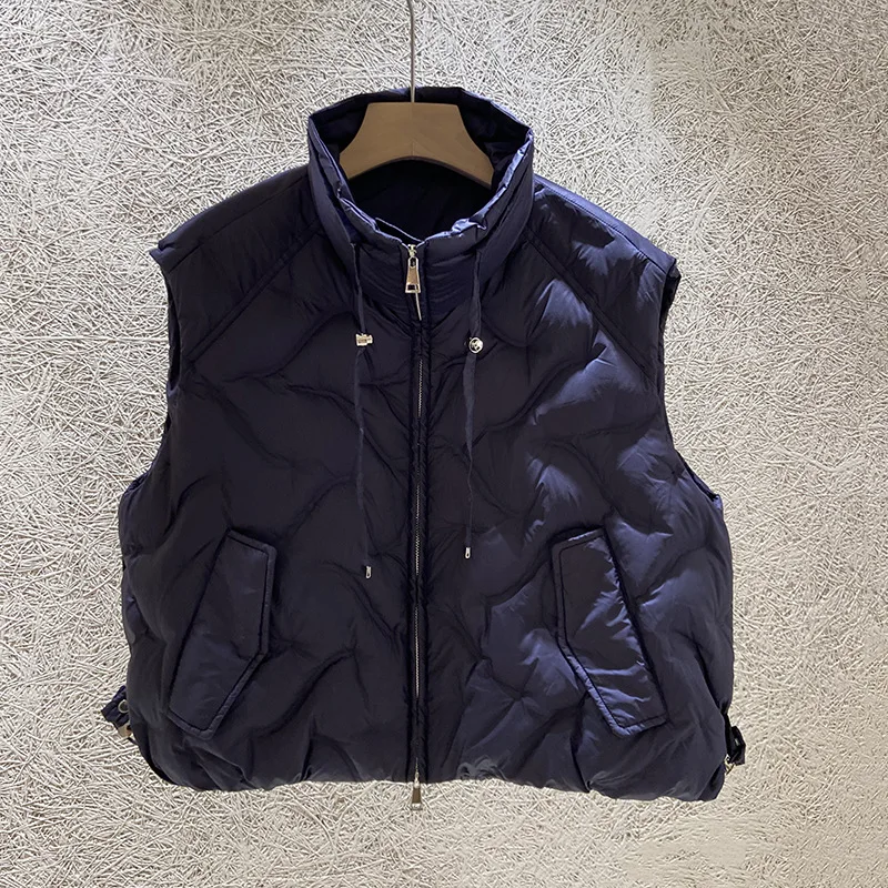 

2025 Autumn/Winter New Women's Down Vest Commuter Windproof White Duck Down Coat Top