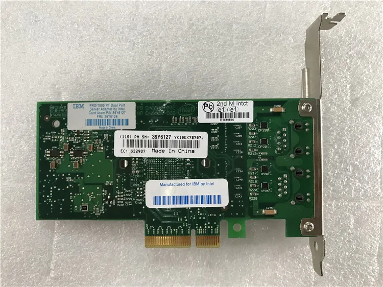 For Intel original 82571GB chip PCI-E dual-port Gigabit server NIC EXPI 9402PT IBM