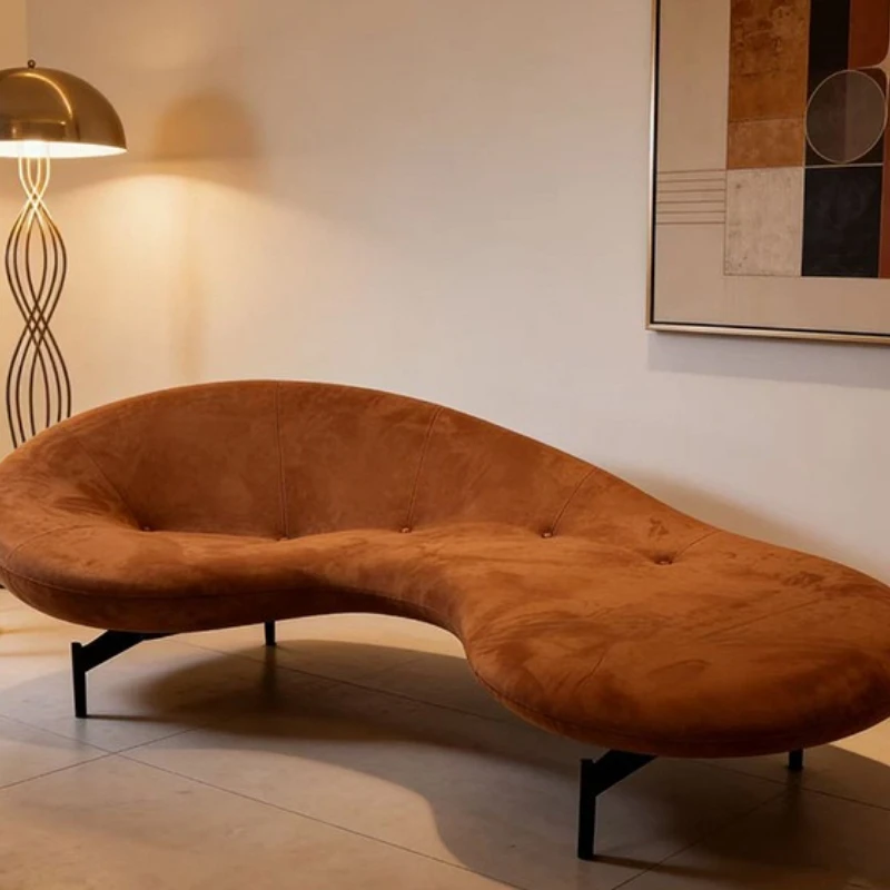 Special-shaped fiberglass pea sofa lobby model room creative curved lentil sofa