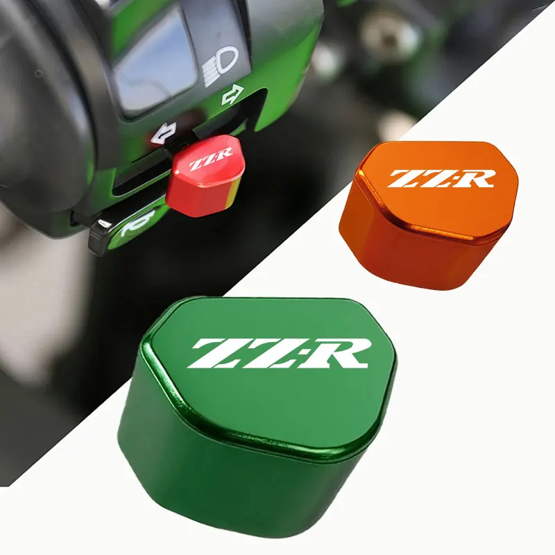 

2026 Aluminum Motorcycle Turn Signal for KAWASAKI ZZR250 ZZR600 ZZR1200 ZZR1400 ZZR Switch Button Keycap Accessories