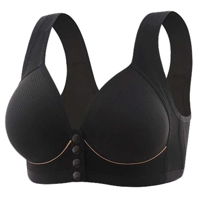 Fashion Comfortable Women's Bra Seamless Top Bra Lace Lingerie Seamless Steel Ring Breathable Front Button Lingerie Lightweight