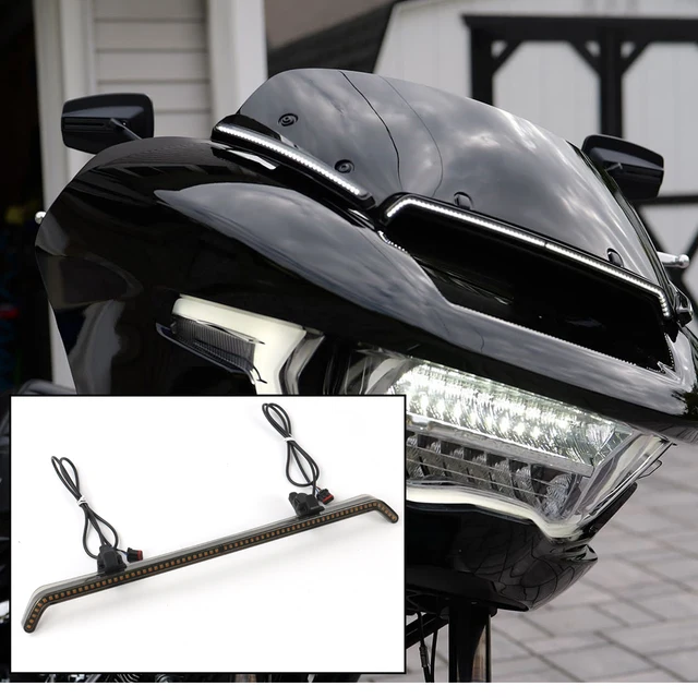 Dla Harley 2023 2024 TOURING CVO 1211 117) Road Glide ST FLTRXSE FLTRX FLTRXSTSE Motocykl LED Środkowa owiewka Wentylacja Światła wykończeniowe