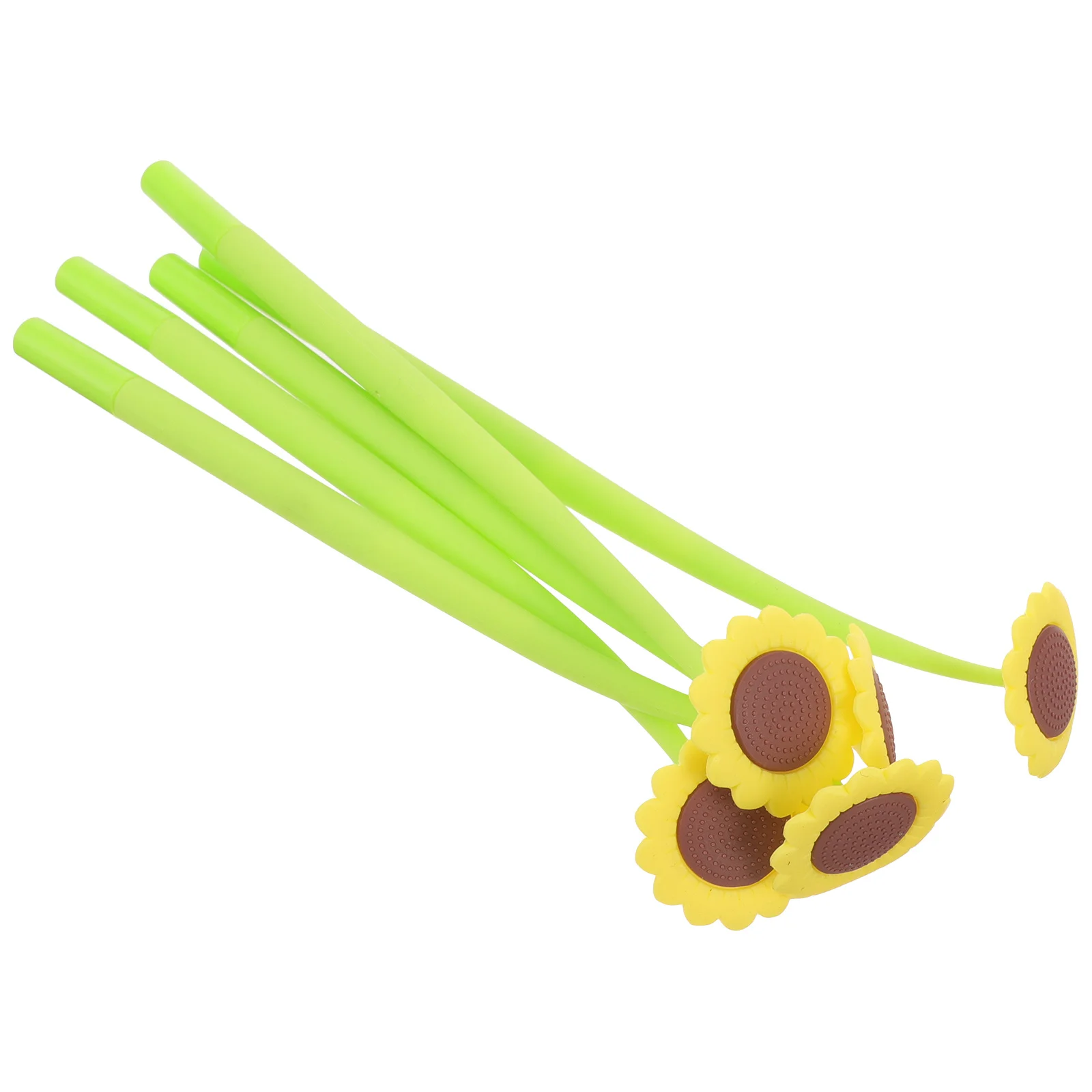 

5 Pcs Sunflower Gel Pen Writing Office Fine Point School Supplies Students Stationery Shaped Pens