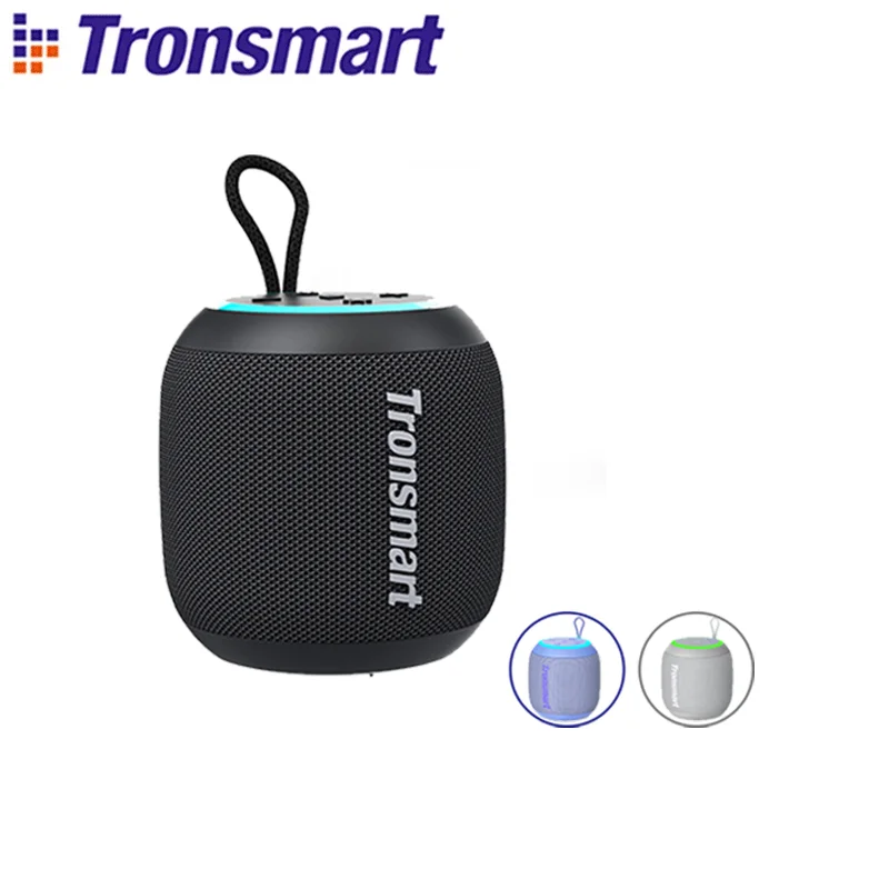 

Портативная -Колонка Bluetooth Tronsmart T7 мини, TWS, блютуз колонка со сбалансированными басами, водонепроницаемость IPX7, светодиодные режимы для улицы