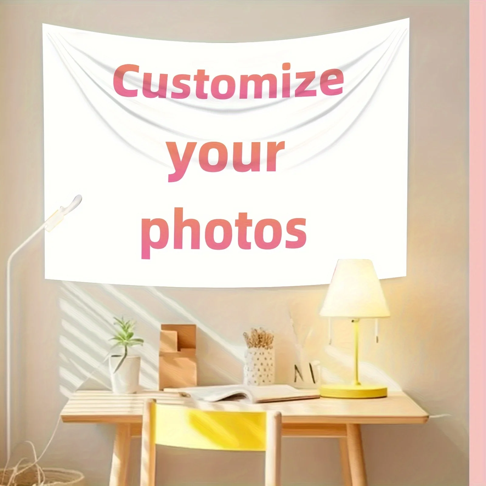 Tapiz  arte  pared personalizable - Carga tu propia foto, coración personalizada para el hogar para sala  estar, dormitorio y má