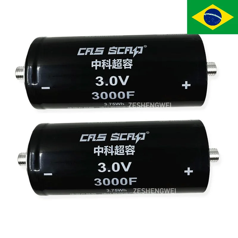 2PCS Super capacitor 3V 3000F cells brand new and high quality car audio Freely assembled high CCA low internal resistance