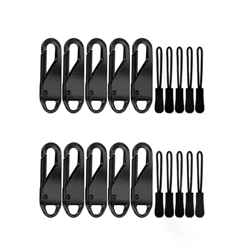 10/20Pcs Replacement Zipper Pulls Cord Extender For Backpacks, Jackets, Luggage, Purses & Handbags Tool-free And Detachable